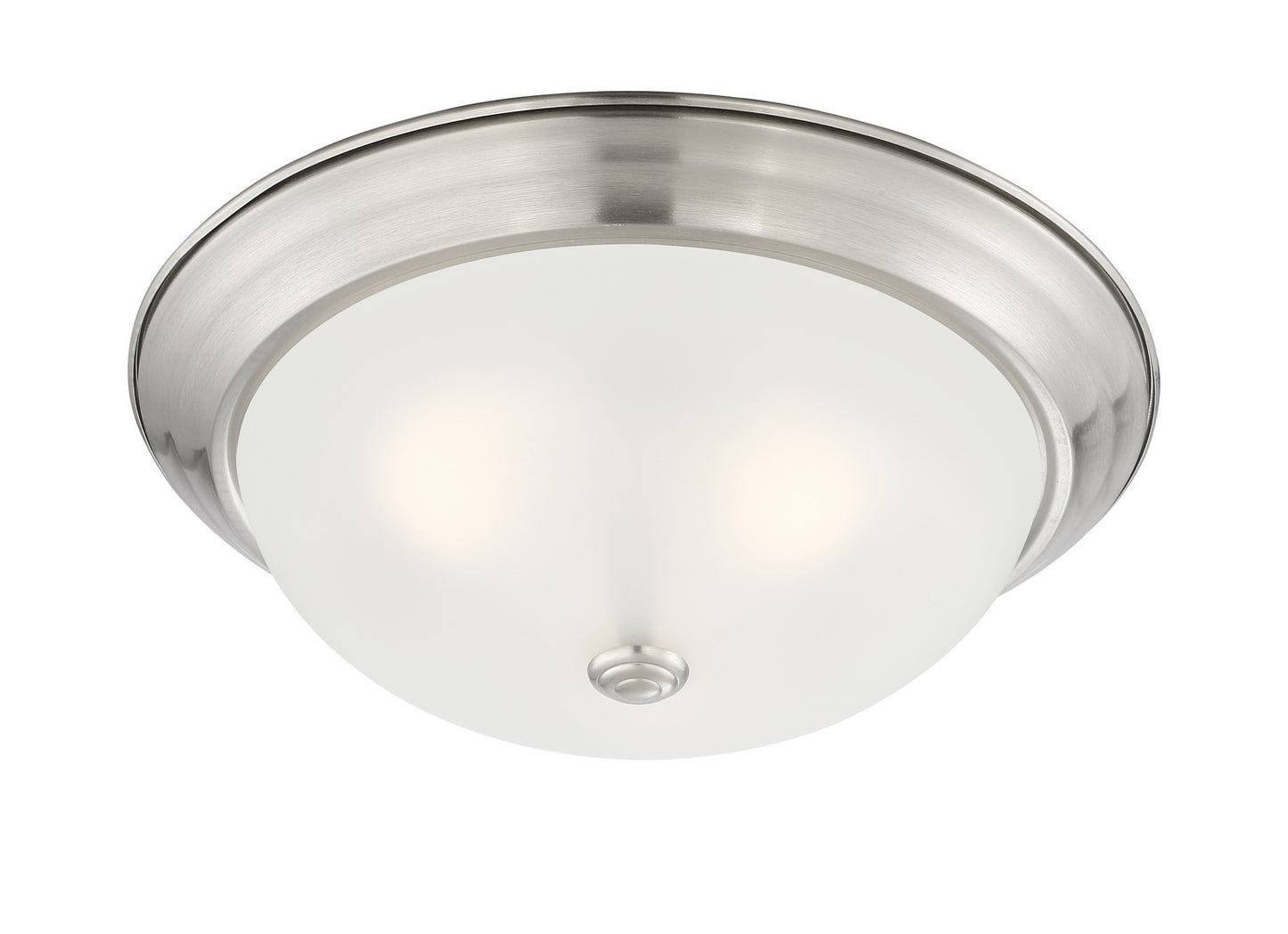 Decorative Flushmount Three Light Flushmount in Satin Platinum