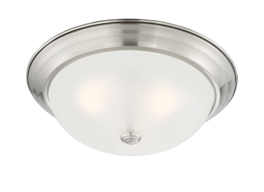 Decorative Flushmount Three Light Flushmount in Satin Platinum