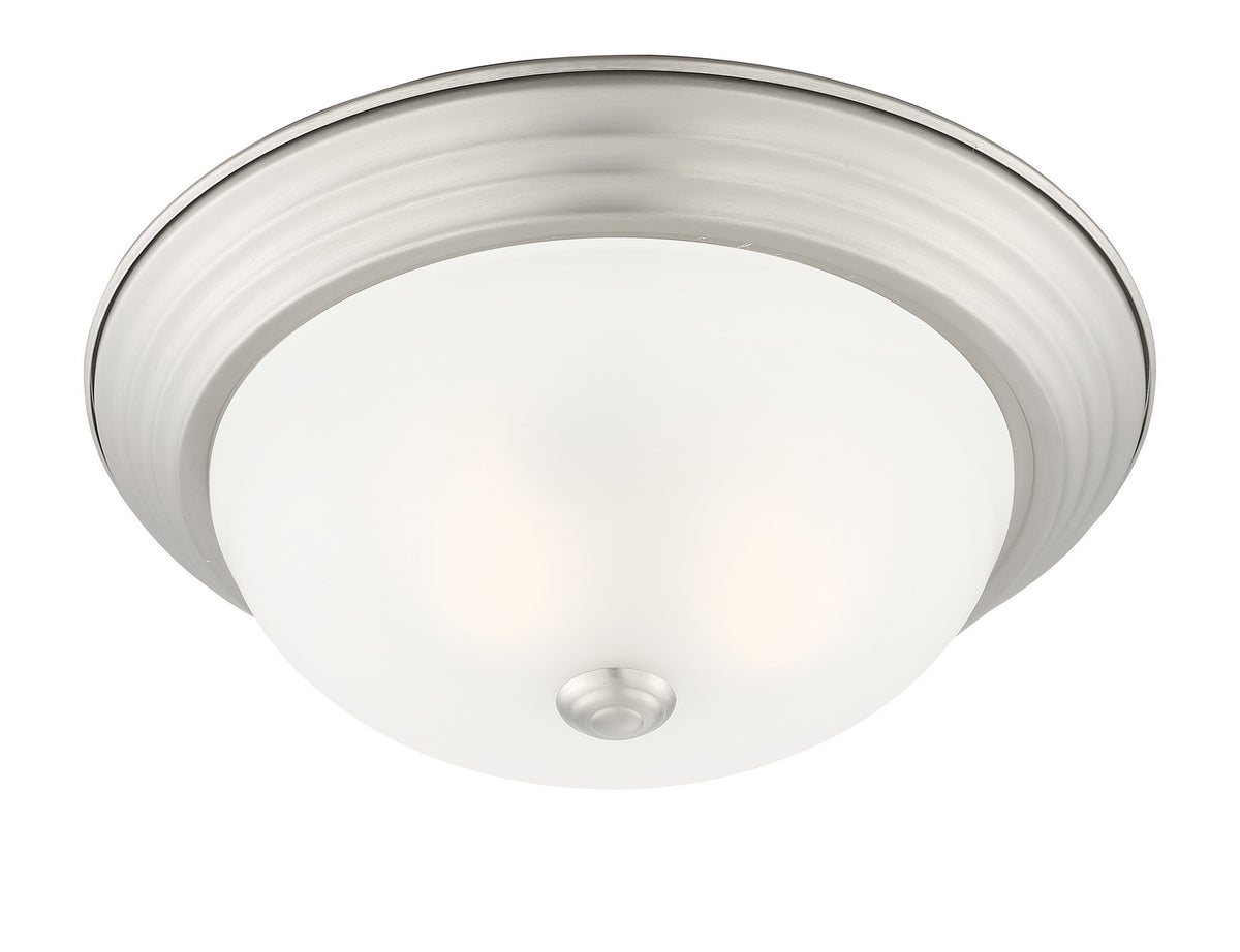 Decorative Flushmount Two Light Flushmount in Pewter