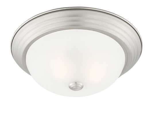 Decorative Flushmount Two Light Flushmount in Pewter