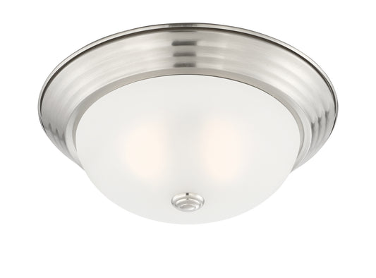 Decorative Flushmount Two Light Flushmount in Satin Platinum