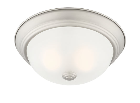 Decorative Flushmount Two Light Flushmount in Pewter