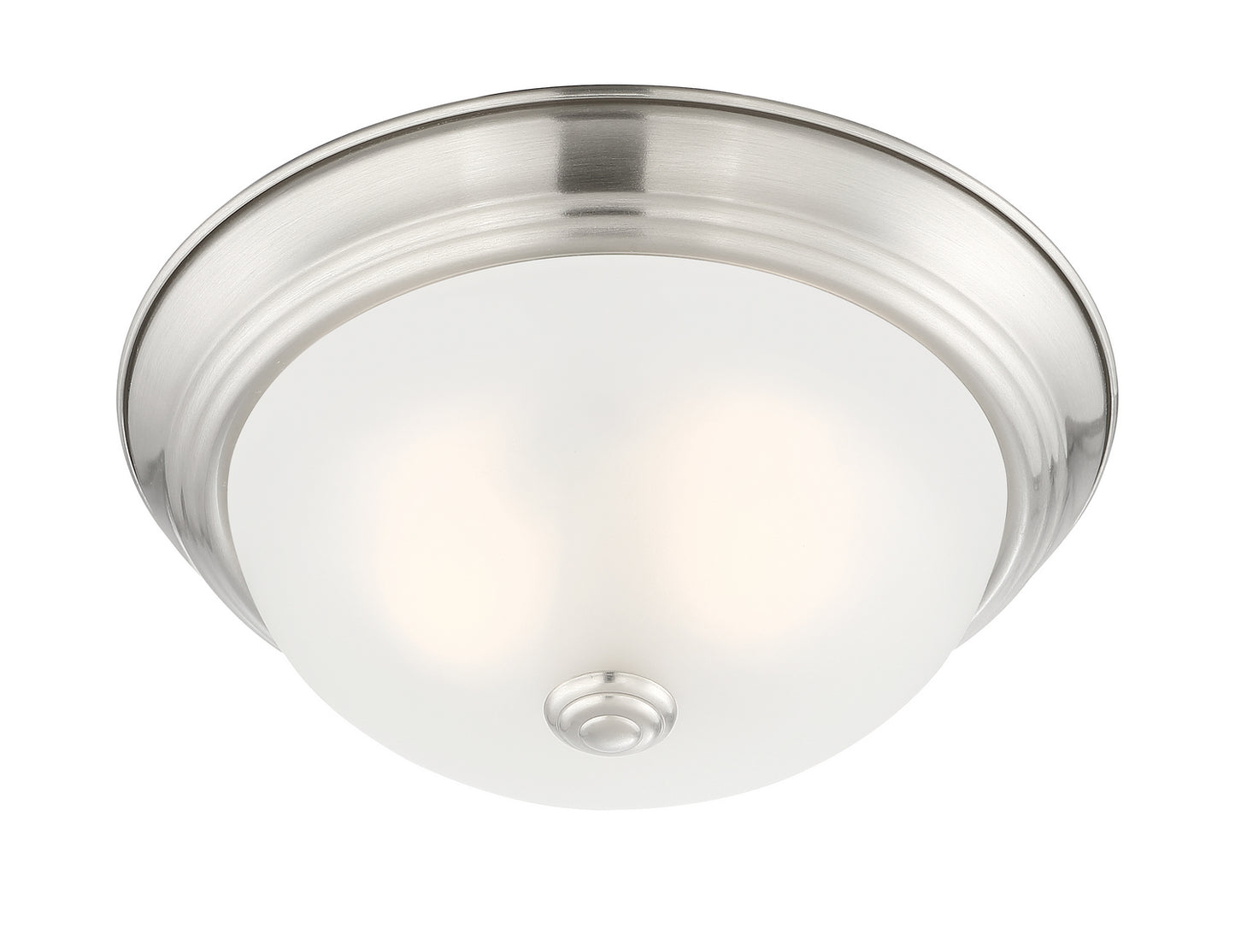 Decorative Flushmount Two Light Flushmount in Satin Platinum