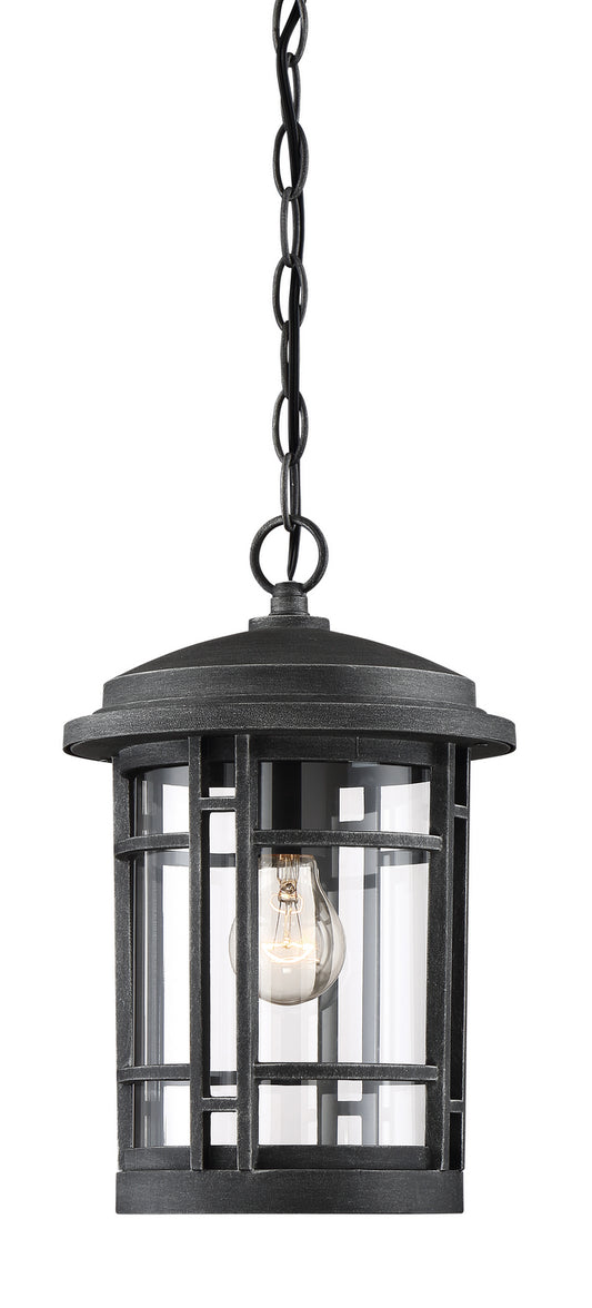 Barrister One Light Wall Lantern in Weathered Pewter
