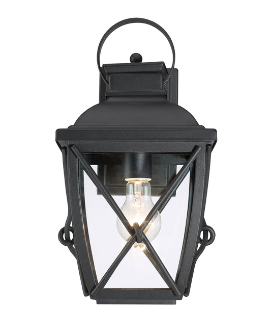 Belmont One Light Wall Lantern in Black