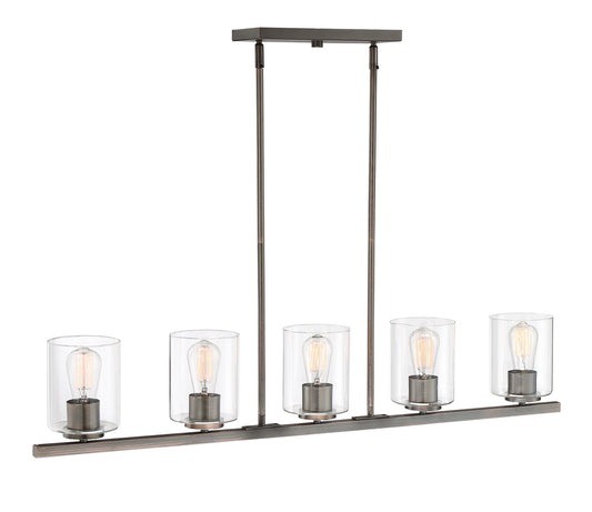 Liam Five Light Island Pendant in Bronze (Satin Copper)