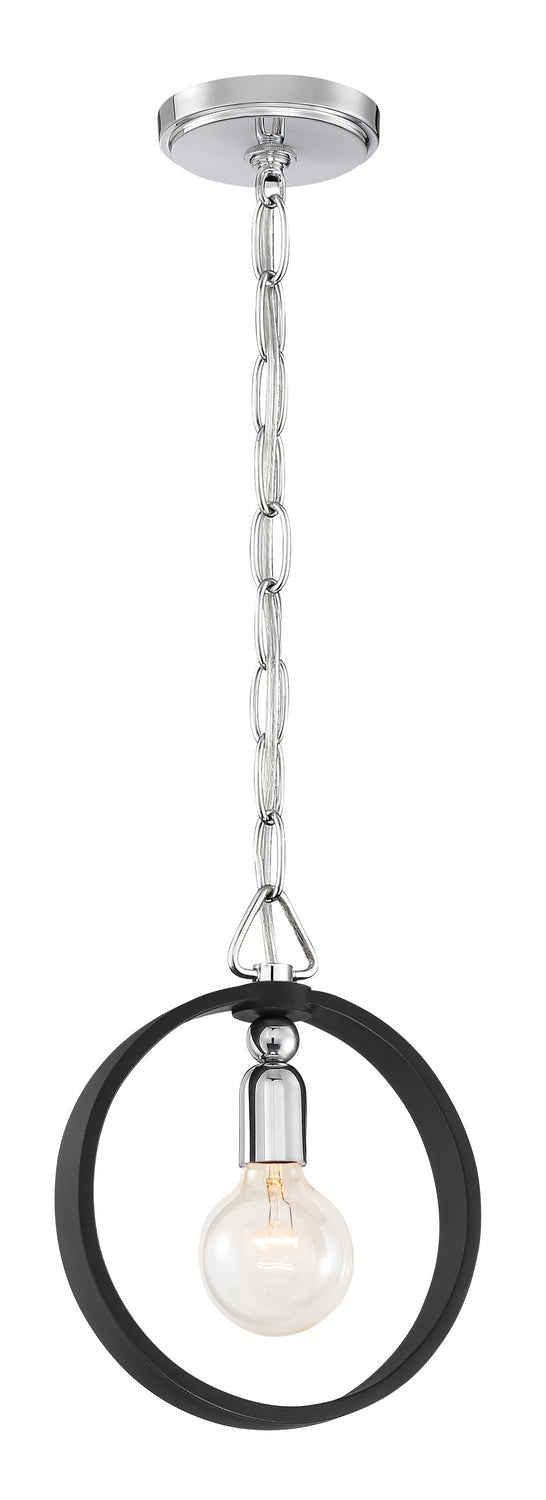 Huxton One Light Mini Pendant in Black
