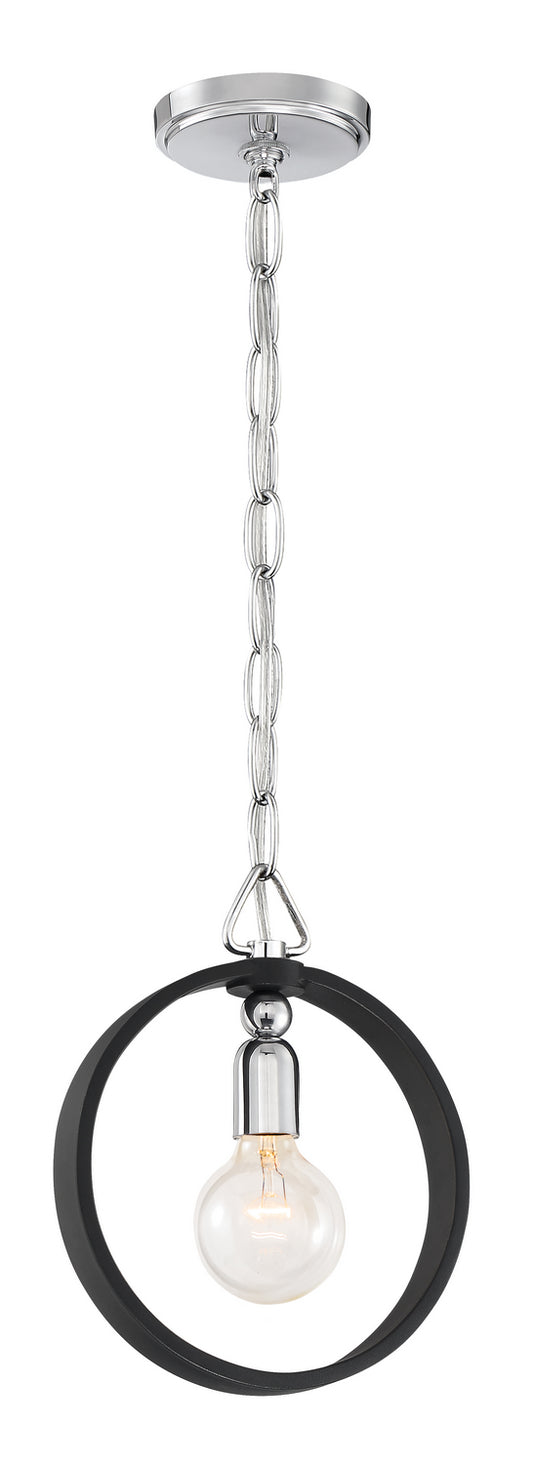 Huxton One Light Mini Pendant in Black