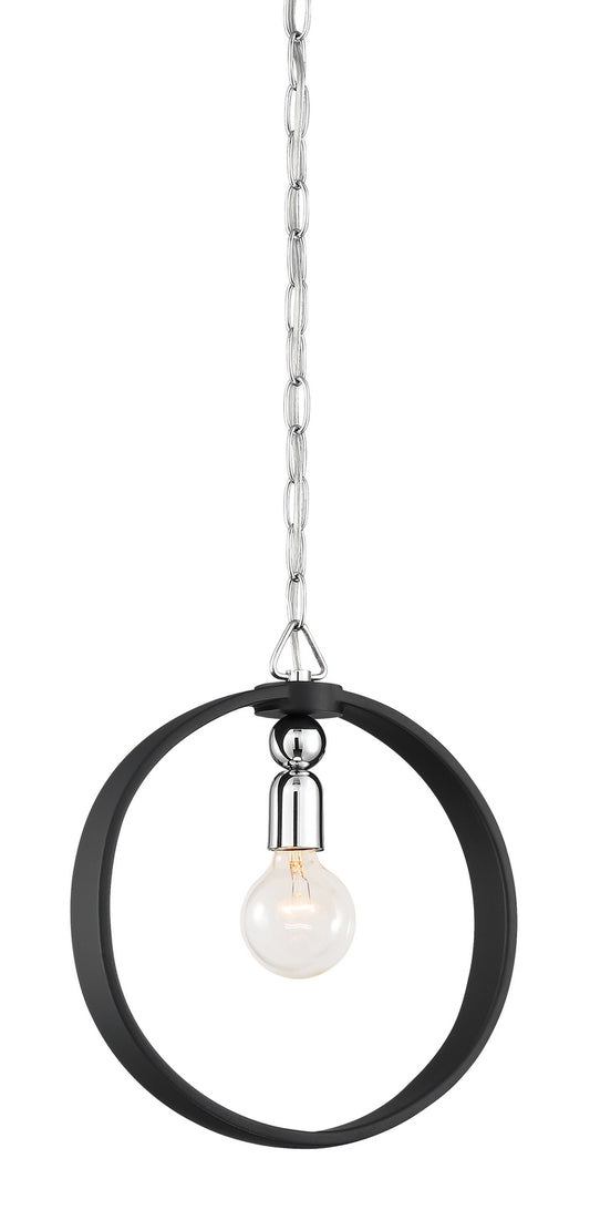 Huxton One Light Pendant in Black