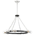 Huxton Eight Light Chandelier in Black