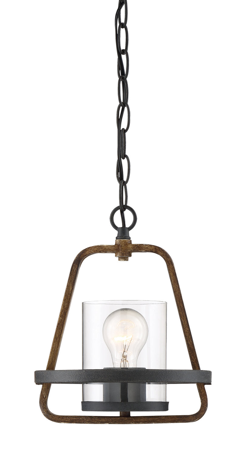 Ryder One Light Mini Pendant in Forged Black
