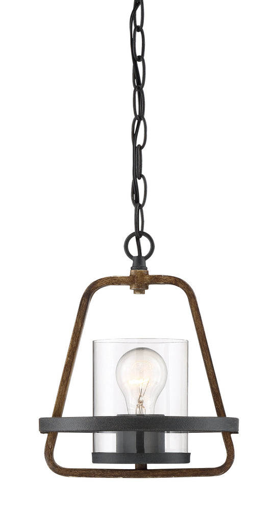 Ryder One Light Mini Pendant in Forged Black