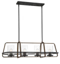 Ryder Four Light Island Chandelier in Forged Black
