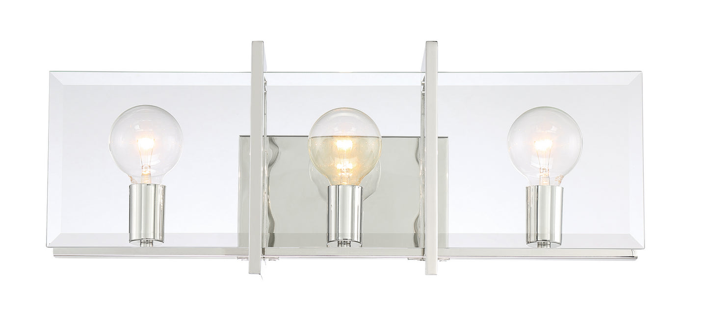 Ethan Three Light Bath in Polished Nickel
