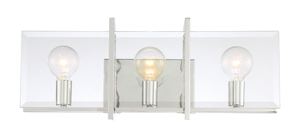 Ethan Three Light Bath in Polished Nickel