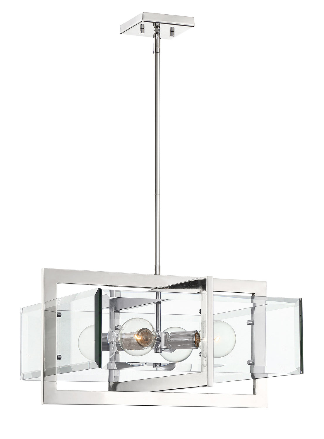 Ethan Four Light Pendant in Polished Nickel