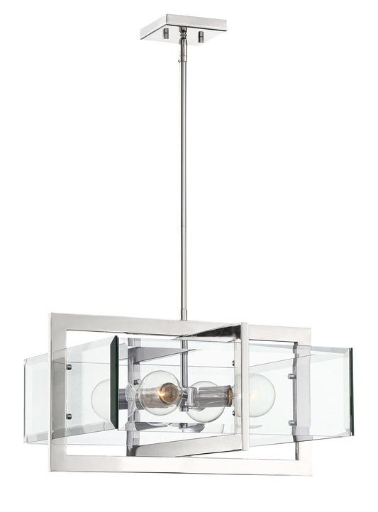 Ethan Four Light Pendant in Polished Nickel