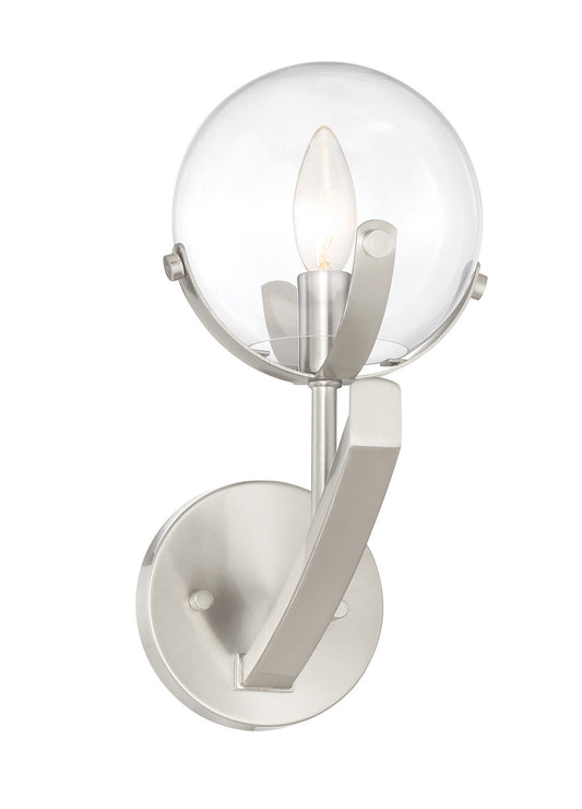 Spyglass One Light Wall Sconce in Satin Platinum