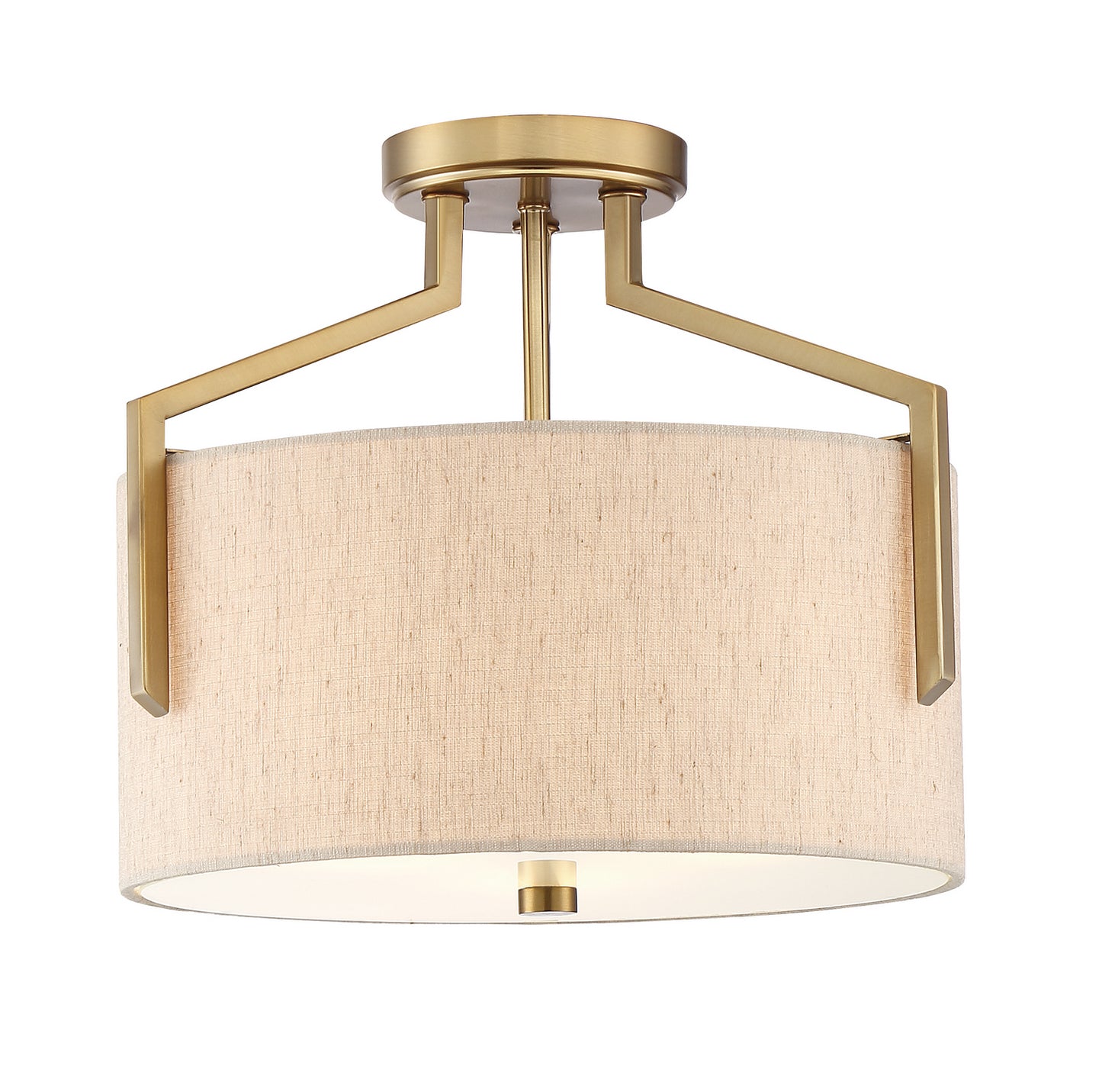 Elara Three Light Semi-Flush Mount in Gold (Brushed)