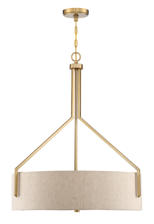 Elara Four Light Pendant in Gold (Brushed)