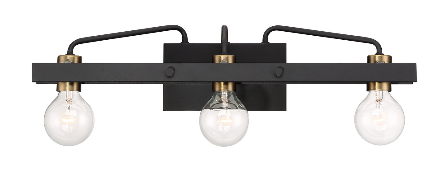 Ravella Three Light Bath in Black