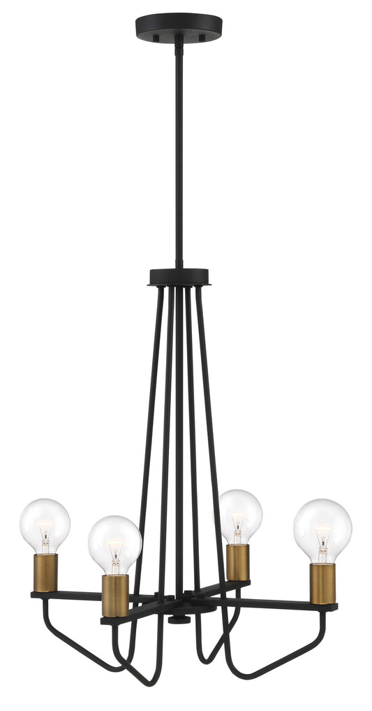 Ravella Four Light Chandelier in Black