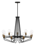 Ravella Nine Light Chandelier in Black