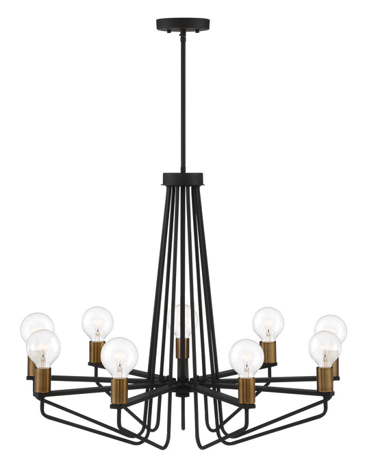 Ravella Nine Light Chandelier in Black