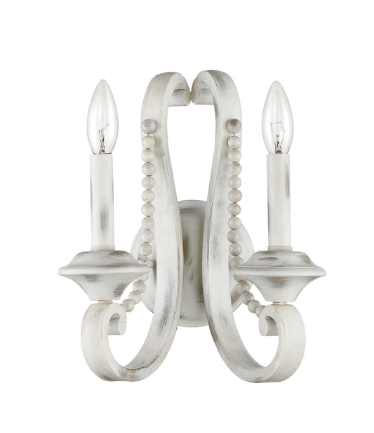 Newport Two Light Bath Bar in Coastal Weathered White