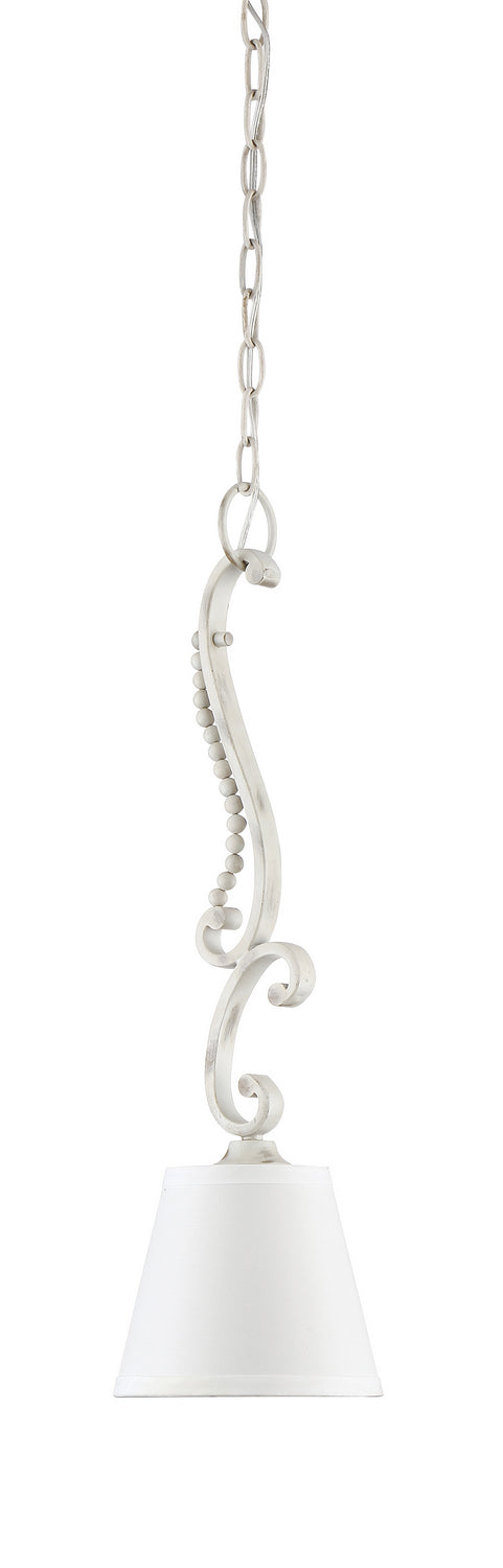 Newport One Light Mini Pendant in Coastal Weathered White