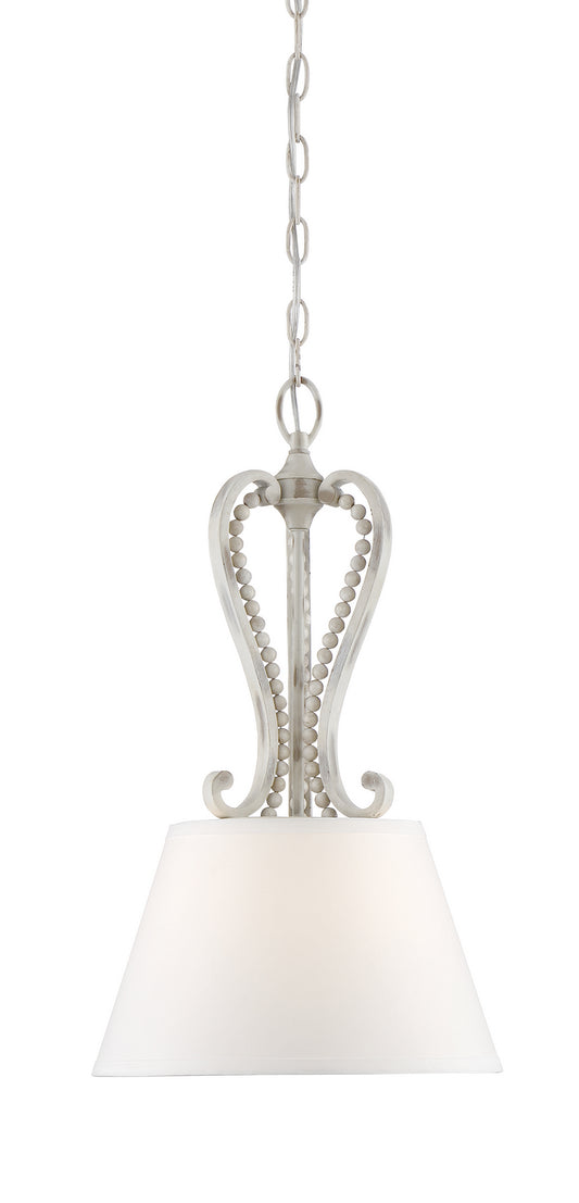 Newport One Light Pendant in Coastal Weathered White