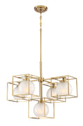 Cowen Five Light Chandelier in Brushed Gold