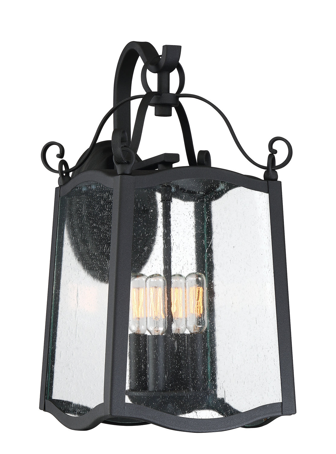 Glenwood Four Light Wall Lantern in Black