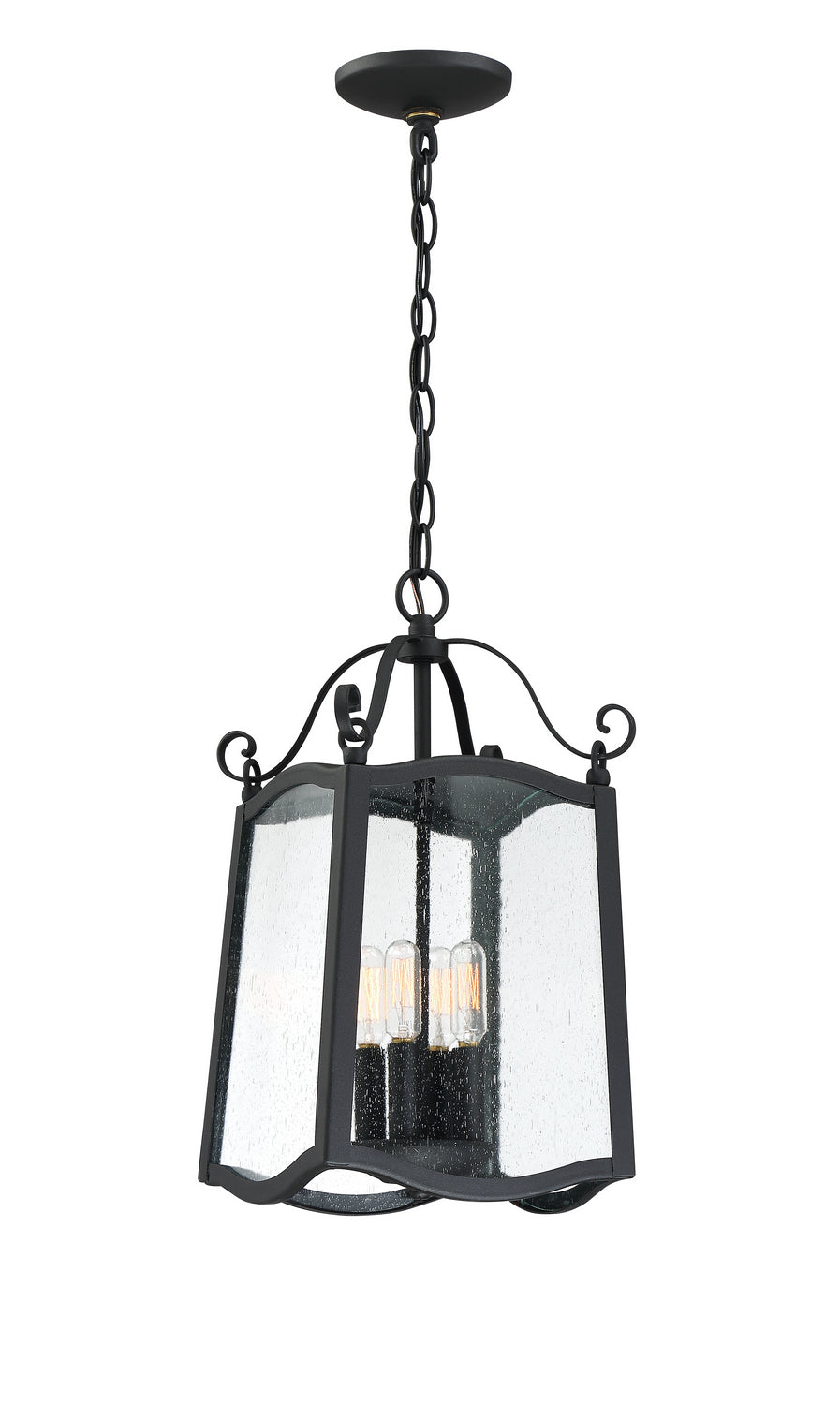 Glenwood Four Light Hanging Lantern in Black