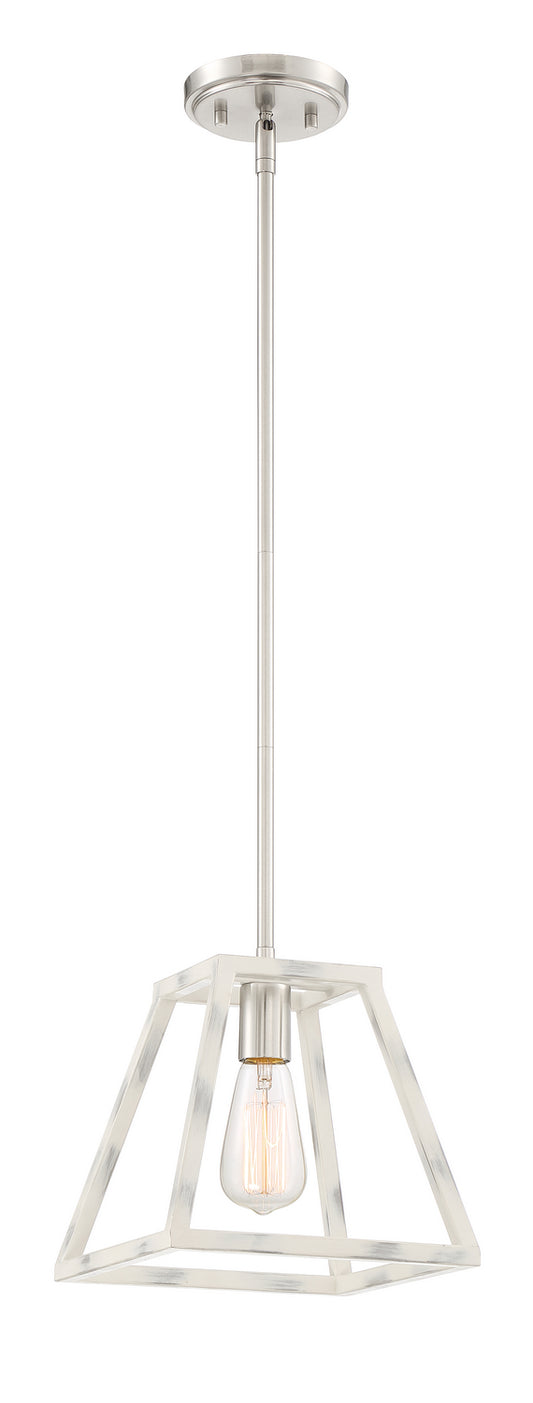 Rhode One Light Mini Pendant in Coastal Weathered White