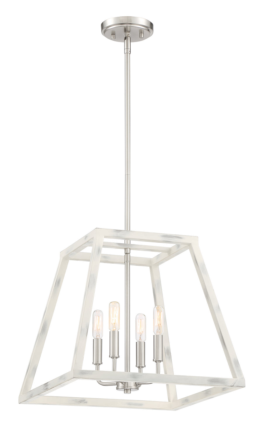 Rhode Four Light Pendant in Coastal Weathered White