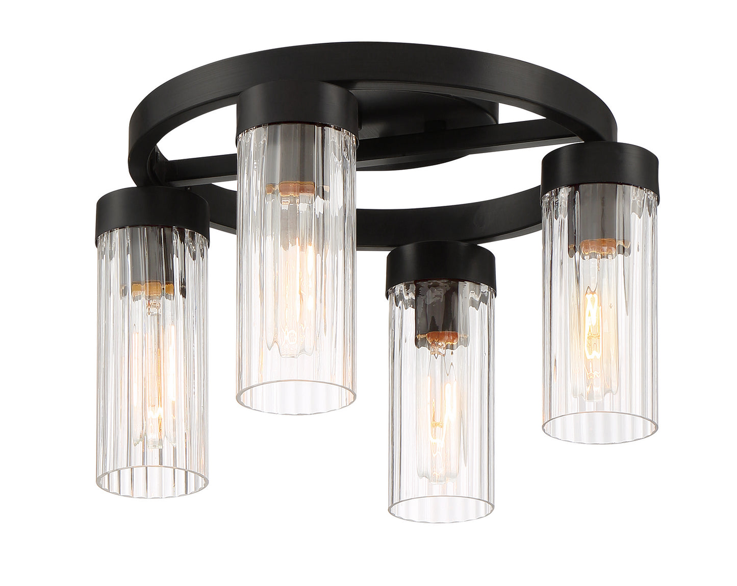 Braden Four Light Semi-Flush Mount in Iron (Graphite)