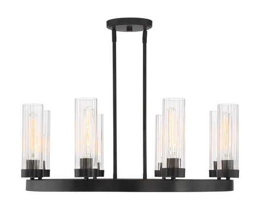 Braden Eight Light Chandelier in Iron (Graphite)