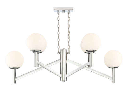 Kelvin Six Light Chandelier in Chrome