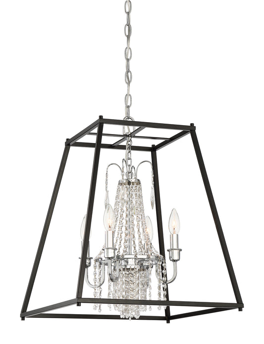 Maisie Four Light Foyer Pendant in Chrome