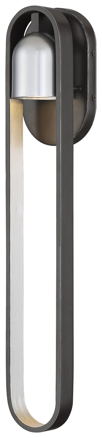 Rocketa LED Outdoor Wall Mount in Artisan Black w/Silver