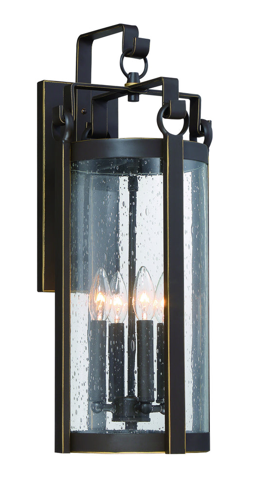 Somerset Lane Four Light Outdoor Wall Mount in Dakota Bronze