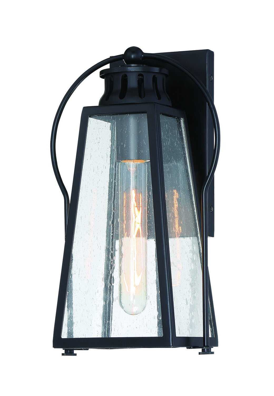 Halder Bridge One Light Outdoor Wall Mount in Sand Black