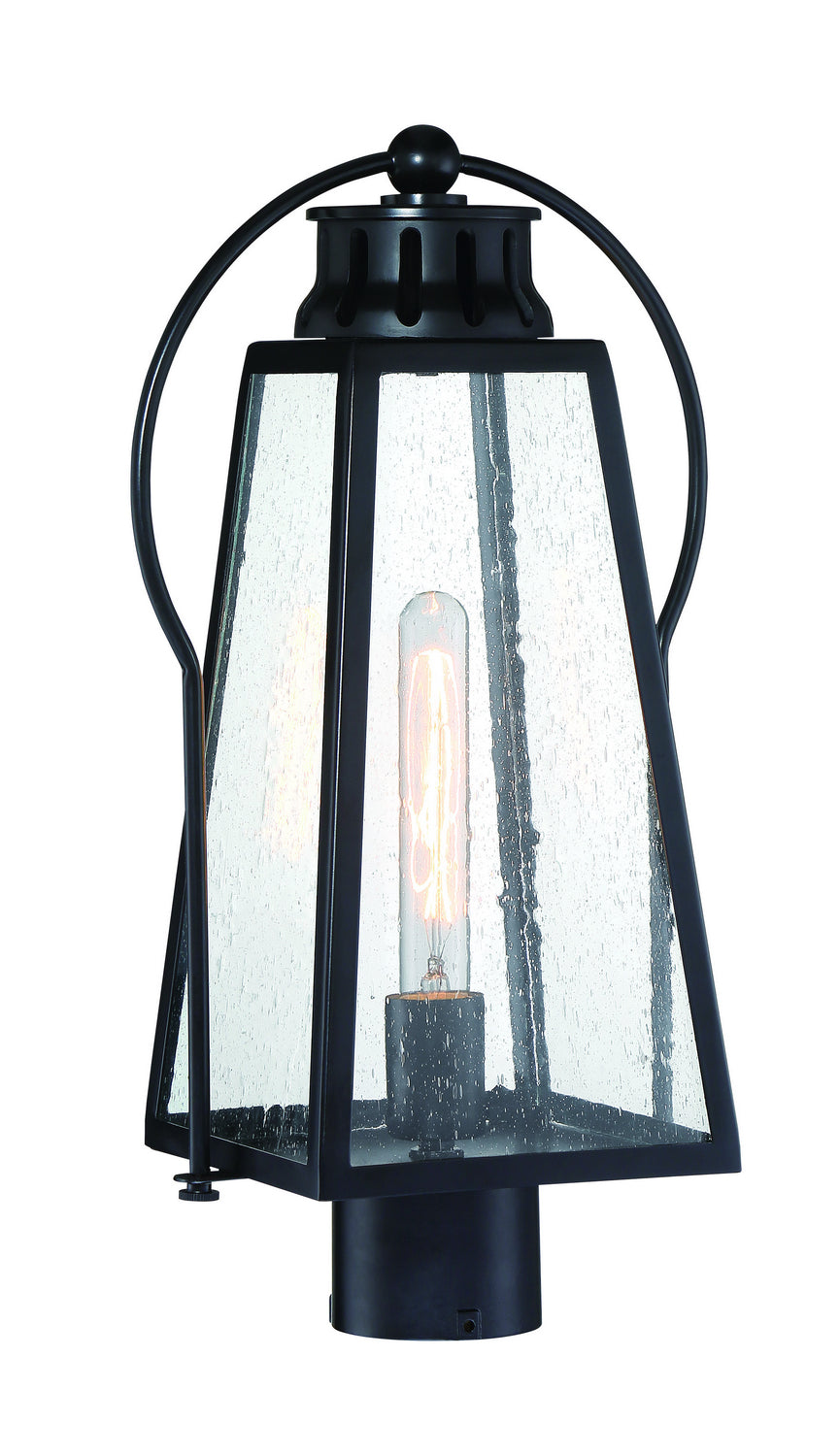 Halder Bridge One Light Outdoor Post Mount in Sand Black