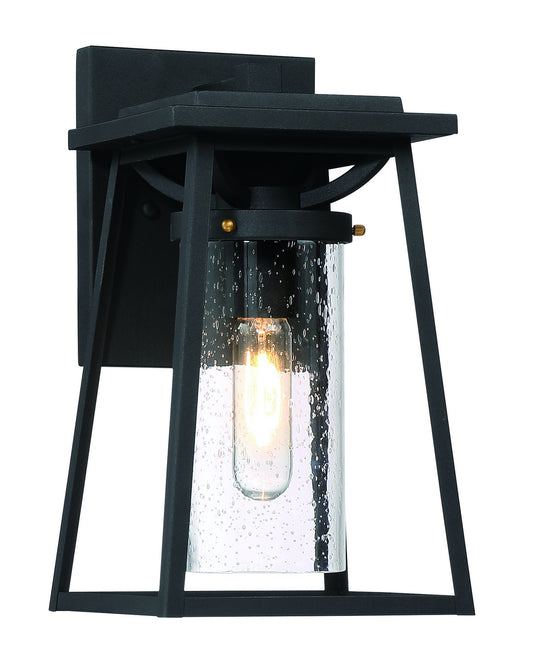 Lanister Court One Light Outdoor Lantern in Sand Black w/Gold Highllights