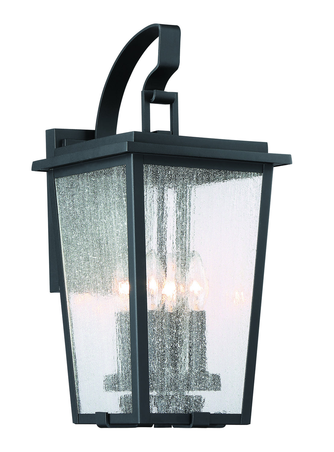 Cantebury Four Light Wall Mount in Black w/Gold