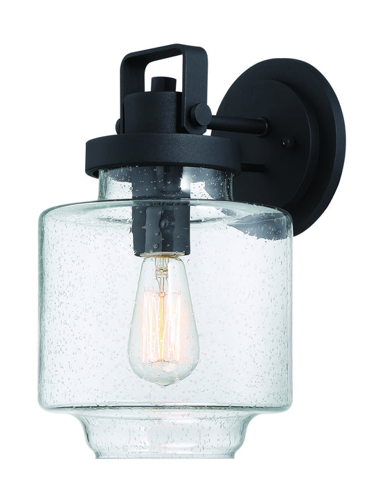 Rosecrans One Light Outdoor Wall Mount in Sand Black