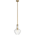 Everly One Light Pendant in Natural Brass