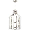 Morrigan Eight Light Foyer Chandelier in Brushed Nickel