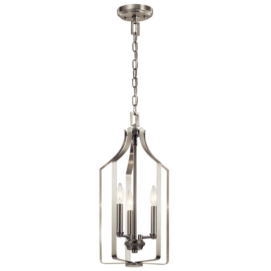 Morrigan Three Light Pendant in Brushed Nickel